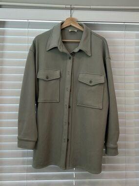 Teal shacket